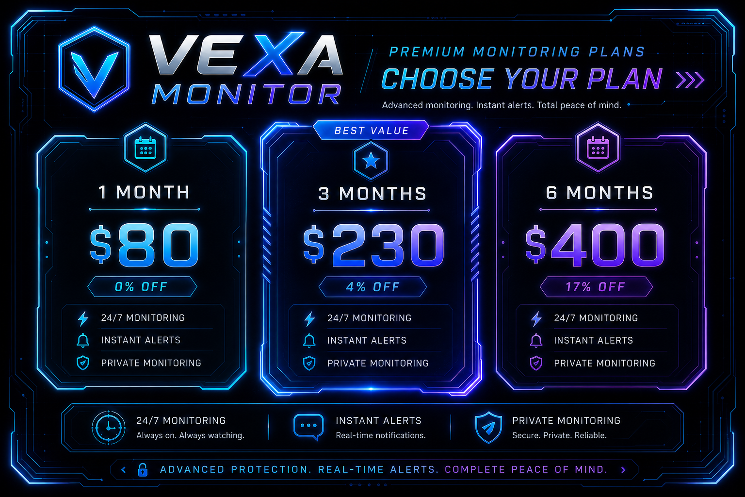 Vexa Monitor pricing plans